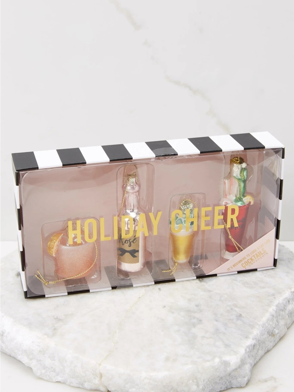 Holiday Cheer Cocktail Ornament Set